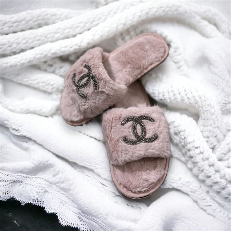 chanel inspired fur slides|Chanel Fur Slides for Women .